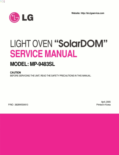 LG Microwave Oven Service Manual 89