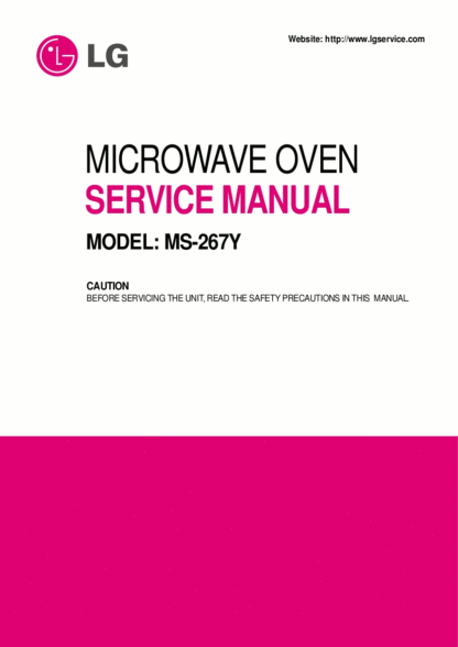 LG Microwave Oven Service Manual 93