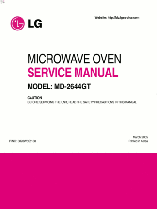 LG Microwave Oven Service Manual 98