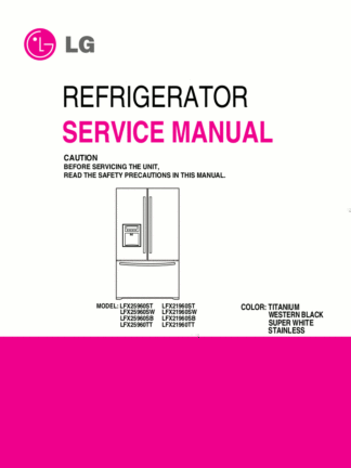 LG Refrigerator Service Manual 07