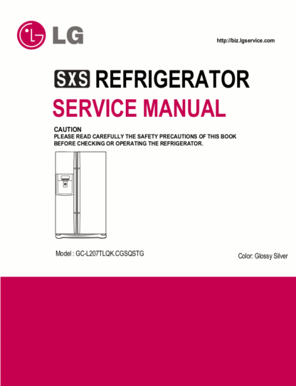 LG Refrigerator Service Manual 38
