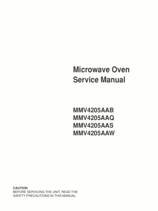 Maytag Microwave Oven Service Manual 01