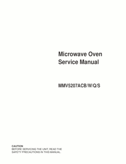 Maytag Microwave Oven Service Manual 02