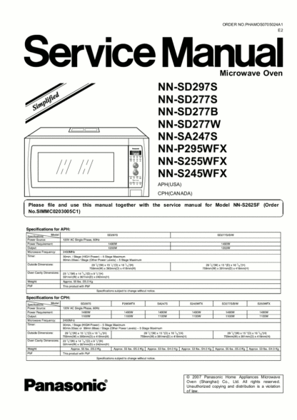 Panasonic Microwave Oven Service Manual 22