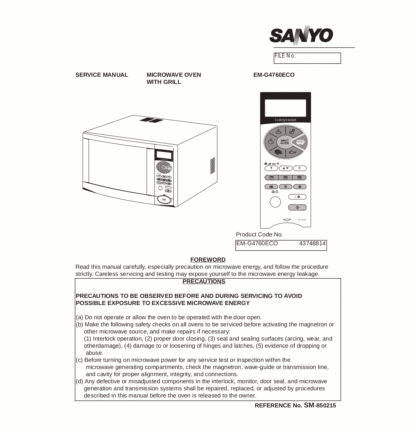 Sanyo Microwave Oven Service Manual 05
