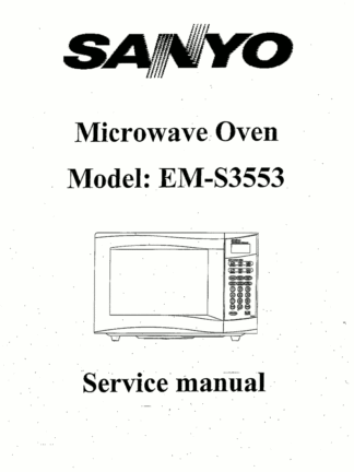 Sanyo Microwave Oven Service Manual 11