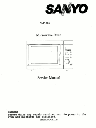 Sanyo Microwave Oven Service Manual 12