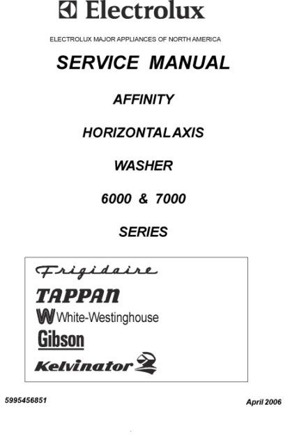 Frigidaire Washer Service Manual 09