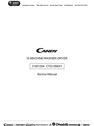 Candy Washer Service Manual 09