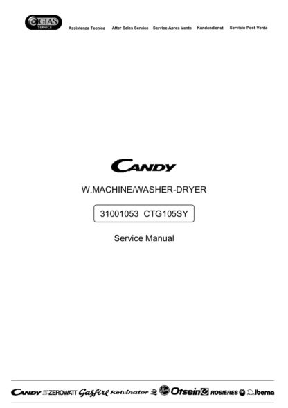 Candy Washer Service Manual 10