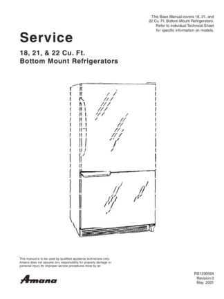 Amana Refrigerator Service Manual 16