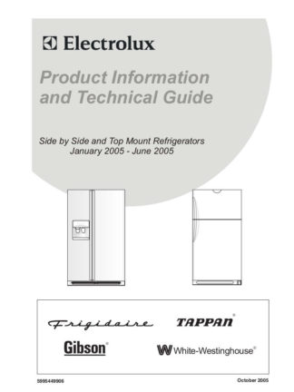 Crosley Refrigerator Service Manual 01
