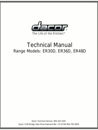 Dacor Range Service Manual 06