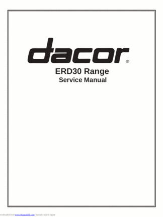 Dacor Range Service Manual 07