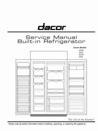 Dacor Refrigerator Service Manual 01