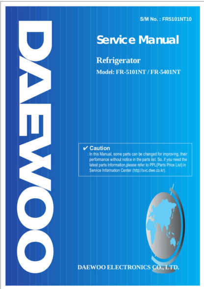 Daewoo Refrigerator Service Manual 02