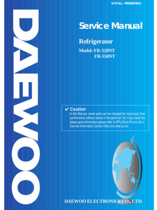Daewoo Refrigerator Service Manual 03