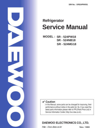 Daewoo Refrigerator Service Manual 04