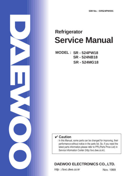 Daewoo Refrigerator Service Manual 04