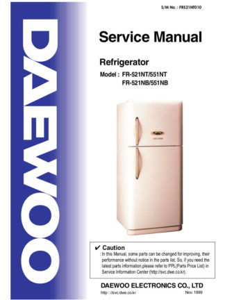 Daewoo Refrigerator Service Manual 05