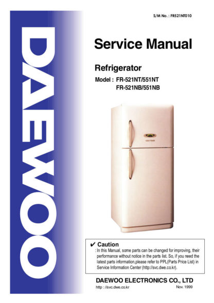 Daewoo Refrigerator Service Manual 05