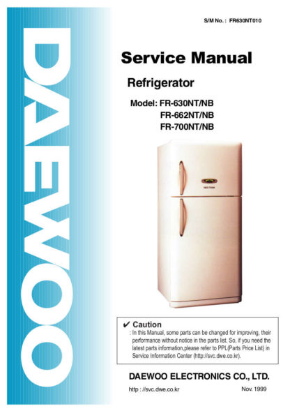 Daewoo Refrigerator Service Manual 06