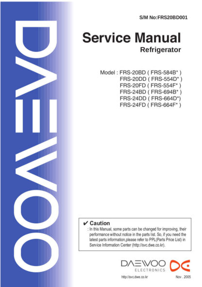 Daewoo Refrigerator Service Manual 08