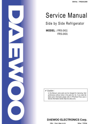 Daewoo Refrigerator Service Manual 11