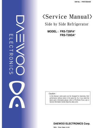 Daewoo Refrigerator Service Manual 13