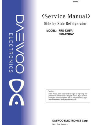 Daewoo Refrigerator Service Manual 14