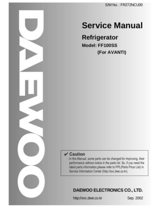 Daewoo Refrigerator Service Manual 17