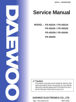 Daewoo Refrigerator Service Manual 26