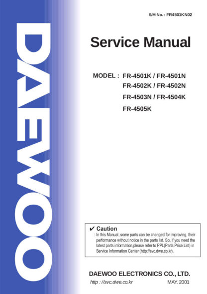 Daewoo Refrigerator Service Manual 26