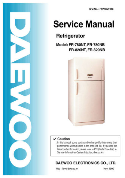 Daewoo Refrigerator Service Manual 27