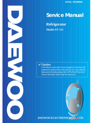 Daewoo Refrigerator Service Manual 33