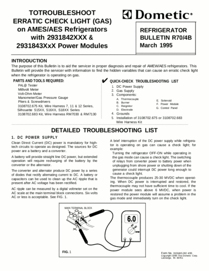 Dometic Refrigerator Service Manual 02