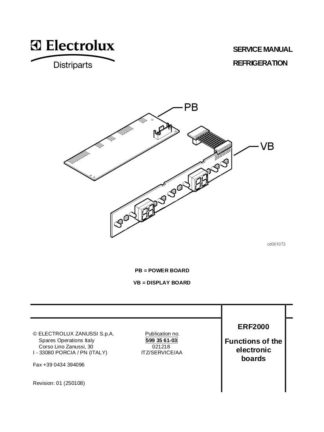 Electrolux Refrigerator Service Manual 01