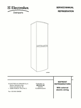 Electrolux Refrigerator Service Manual 03