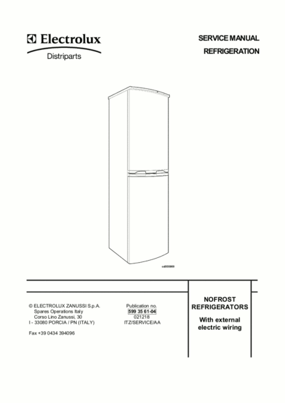 Electrolux Refrigerator Service Manual 03