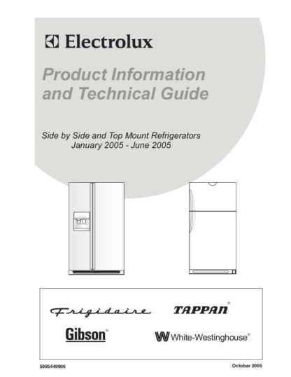 Electrolux Refrigerator Service Manual 23