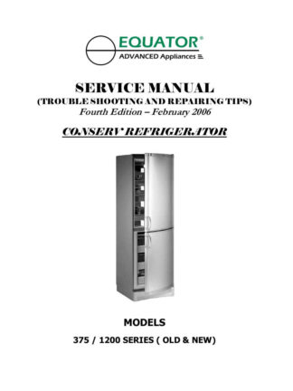 Equator Refrigerator Service Manual 02