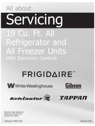 Frigidaire Refrigerator Service Manual 20