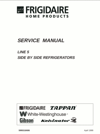 Frigidaire Refrigerator Service Manual 21