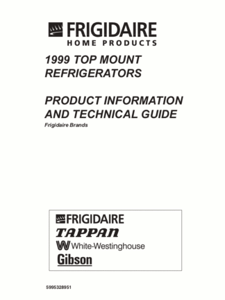 Frigidaire Refrigerator Service Manual 06