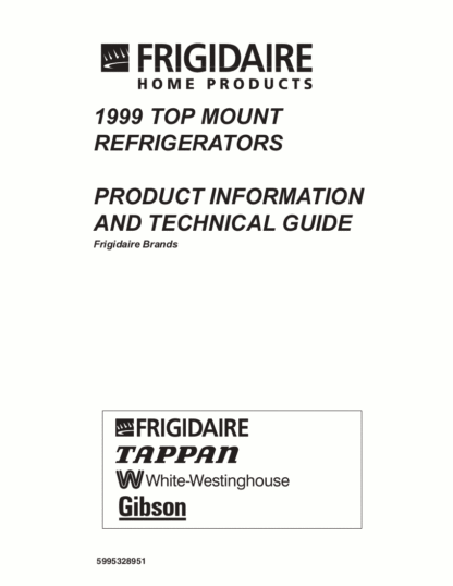Frigidaire Refrigerator Service Manual 06