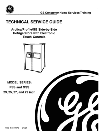 GE Side by Side Refrigerator Service Manual