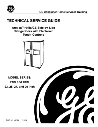 GE Side by Side Refrigerator Service Manual