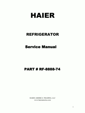 Haier Refrigerator Service Manual 03