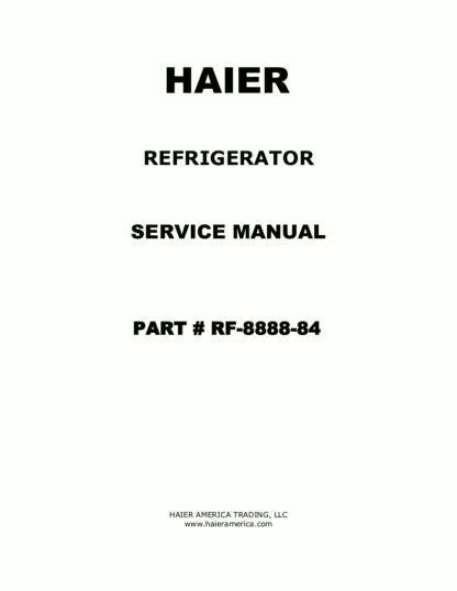 Haier Refrigerator Service Manual 04