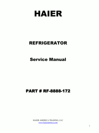 Haier Refrigerator Service Manual 08